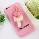 For iPhone 7 Ice Pink Cream Pattern Squeeze Rebound Squishy Drop proof Back Cover Case