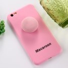 For iPhone 7 Pink Macaroon Pattern Squeeze Rebound Squishy Drop proof Back Cover Case