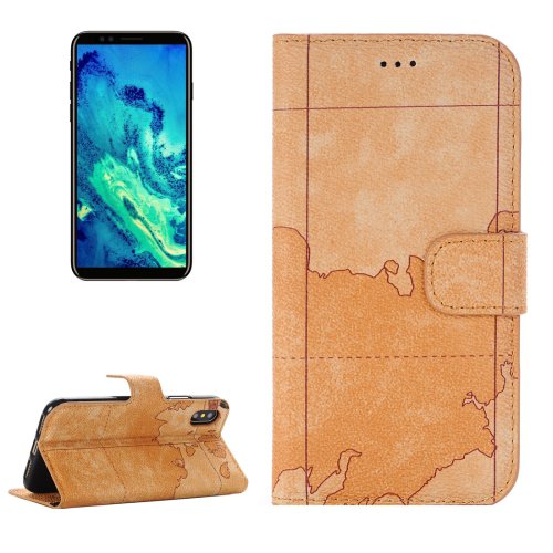 For iPhone 8 Map Design 2 Leather Case with Holder & Card Slots & Wallet