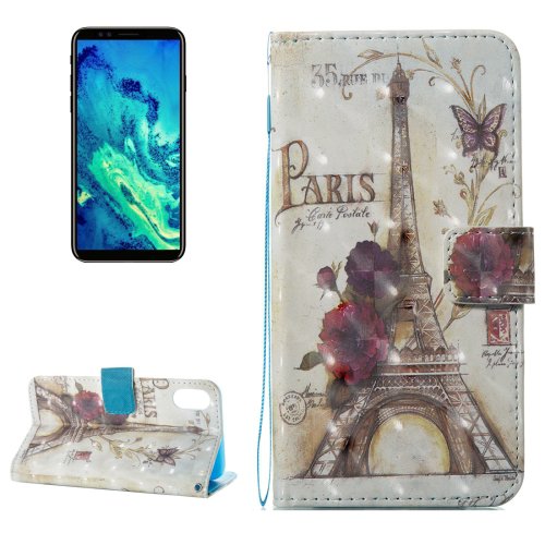 For iPhone 8 Eiffel Tower Pattern Leather Case with Holder & Card Slots & Wallet