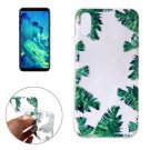 For iPhone 8 Green Leaf Pattern TPU Protective Case