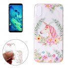 For iPhone 8 Flower Unicorn Pattern TPU Protective Case