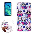 For iPhone 8 Flower Owls Pattern TPU Protective Case