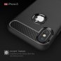 For iPhone 8 Carbon Fiber TPU Brushed Texture Shockproof Back Cover Case - 4 colors