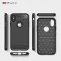 For iPhone 8 Carbon Fiber TPU Brushed Texture Shockproof Back Cover Case - 4 colors