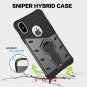 For iPhone 8 Sniper Cover TPU + PC Combination Case with Rotating Holder - 5 colors