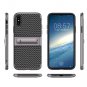 For iPhone 8 Stripe Texture TPU + PC Back Cover Case with Card Slot - 10 colors