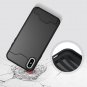 For iPhone 8 Brushed Texture Back Cover Case with Holder & Card Slot - 5 colors