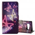 For Galaxy Note 8 Butterflies Pattern Leather Case with Holder, Card Slots & Wallet