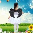 Black Mini Angel Feather Wings Photo Prop Stage Show Halloween Costume