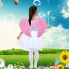 Pink Mini Angel Feather Wings Photo Prop Stage Show Halloween Costume