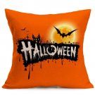 Halloween Decoration Pattern Car Sofa Pillowcase - J - Size:43 x 43 cm