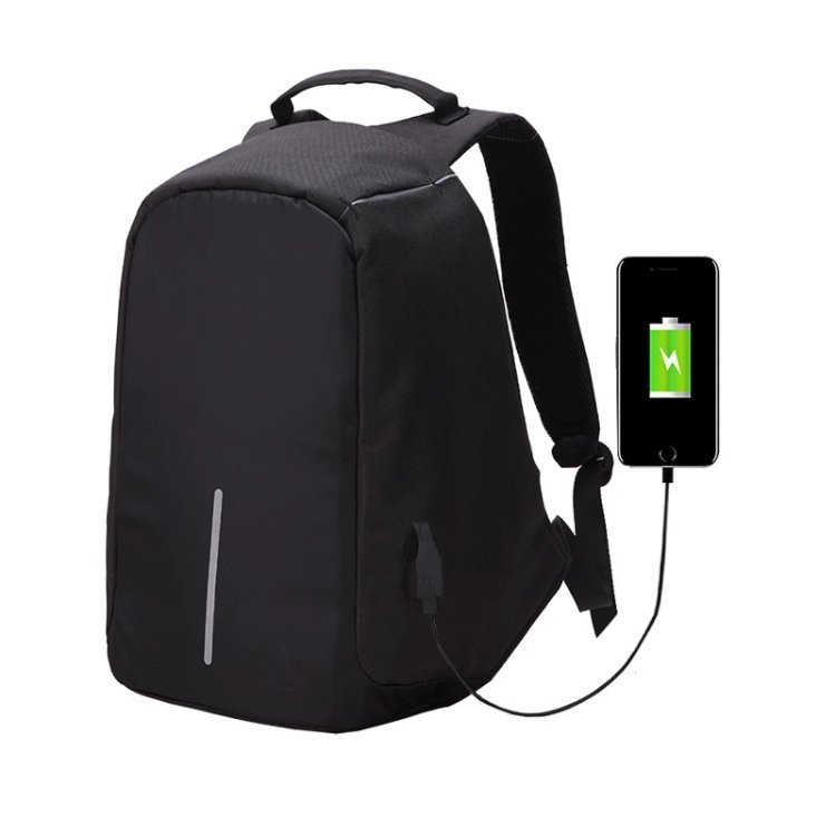 Anti-theft Backpack Laptop Computer Bag with External USB Charging Interface - 4 colors