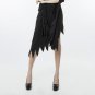 Black Irregular Long Skirt Exit Halloween Costume Cosplay Show Witchcraft Dress, M