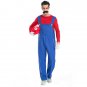 Halloween Costume Male Super Mario Mario and Luigi Brothers Plumbers, Size:XL