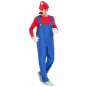 Halloween Costume Male Super Mario Mario and Luigi Brothers Plumbers, Size:L