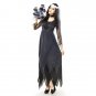 Halloween Costume Women Lace Chiffon Black Dress Ghost Bride Clothes, Size:L