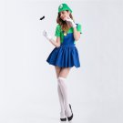 Halloween Green Mary Stage Dress Cosplay Costume Outfit Dress Skirt, Size:M