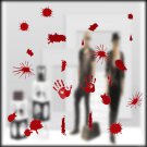 Halloween Festive Atmosphere Horrible Bloody Handprint DIY Wall Static Sticker