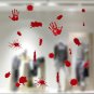 Halloween Festive Atmosphere Horrible Bloody Handprint DIY Wall Static Sticker