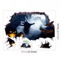 2 PCS Halloween Decoration 3D Horror Wall Sticker Living Room Bedroom Decoration