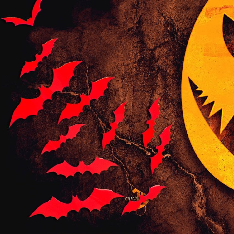 5 Sets Creative 3D Bat Wall Stickers Halloween Living Room Bedroom Decoration