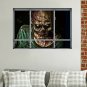 Creative 3D Fake Windows Wall Stickers Halloween Zombie Stickers