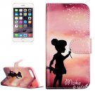 For iPhone 8+&7+ Wishing Girl Leather Case with Holder, Card Slots & Wallet