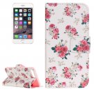 For iPhone 8+&7+ Painting Rose Leather Case with Holder, Card Slots & Wallet