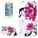 For iPhone 8+&7+ Lotus Leather Case with Holder, Card Slots & Wallet