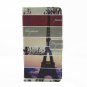For iPhone 8+&7+ Eiffel Tower Leather Case with Holder, Card Slots & Wallet