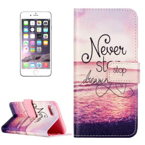 For iPhone 8+&7+ Dreaming Pattern Leather Case with Holder, Card Slots & Wallet