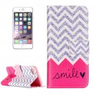 For iPhone 8+&7+ Smile Pattern Leather Case with Holder, Card Slots & Wallet