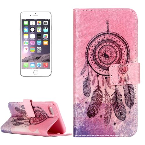 For iPhone 8+&7+ Windbell Pattern Leather Case with Holder, Card Slots & Wallet