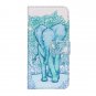 For iPhone 8+&7+ Elephant Pattern Leather Case with Holder, Card Slots & Wallet