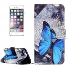 For iPhone 8+&7+ Butterfly Pattern Leather Case with Holder, Card Slots & Wallet