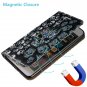For iPhone 8+&7+ 3D Relief Skull Leather Case with Holder, Card Slots & Lanyard