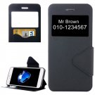 For iPhone 8+&7+ Cross Leather Case with Call Display ID, Holder & Card Slot - 10 colors