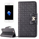 For iPhone 8+&7+ Bowknot Embossing Leather Case with Holder, Card Slots & Wallet - 5 colors