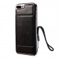 For iPhone 8+&7+ Electroplating TPU Case with Holder, Card Slots & Lanyard - 4 colors