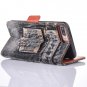 For iPhone 8+&7+ Denim Leather Case with Holder, Card Slots & Wallet - 2 colors
