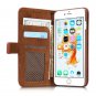 For iPhone 8+&7+ Retro Mesh Leather Case with Holder, Card Slots & Wallet - 4 colors