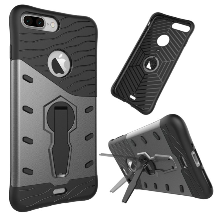 For iPhone 7 Plus Rotating Tough Armor TPU+PC Combination Case with Holder - 5 colors