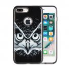For iPhone 8+ & 7+ Male Owl Pattern TPU + PC Relief Combination Case