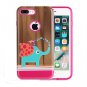 For iPhone 8+ & 7+ Small Elephant Pattern TPU + PC Relief Combination Case