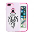 For iPhone 8+ & 7+ Bells Pattern TPU + PC Relief Combination Case