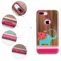 For iPhone 8+ & 7+ Butterfly Girl Pattern TPU + PC Relief Combination Case