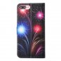 For iPhone 8+ & 7+ Fireworks Magnetic Leather Case with Holder, Card Slots & Wallet