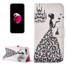 For iPhone 8+ & 7+ Girl Magnetic Leather Case with Holder, Card Slots & Wallet