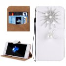 For iPhone 8+ & 7+ Sunflower Diamond Magnetic Leather Case with Holder, Card Slots